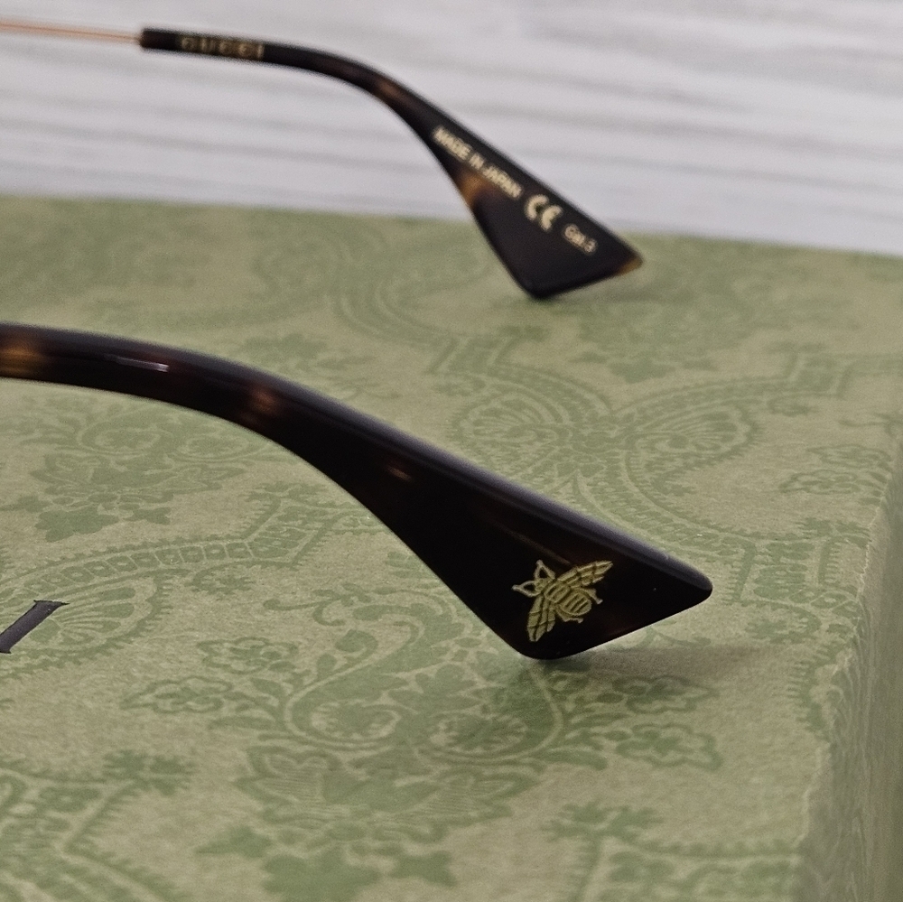 Gucci Aviator GG0105S Aviator Sunglasses in Gold and Brown Gradient NWT - Picture 4 of 12